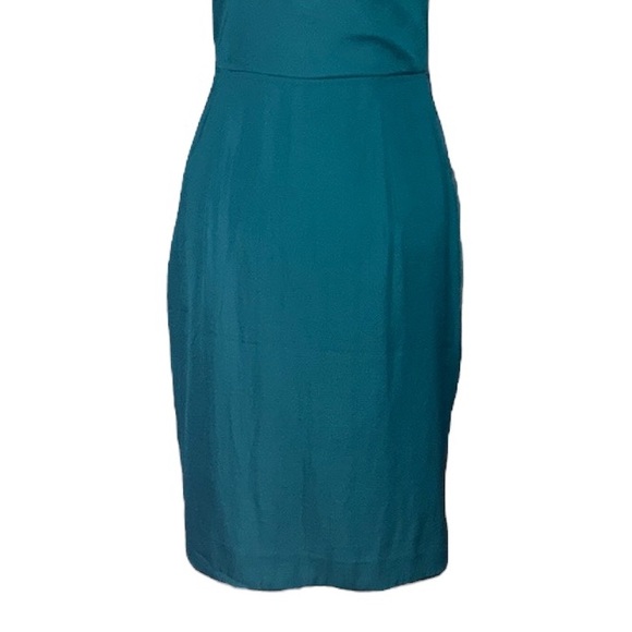 NWT Banana Republic Emerald Green Draped Front Slip Mini Dress - 4 - Picture 9 of 14